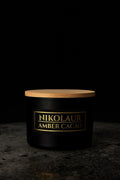 Amber Cacao | Chocolate Amber | Hand-Poured Coconut Soy Candle, Black & Gold Jar